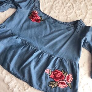 ✰ floral off the shoulder top ✰